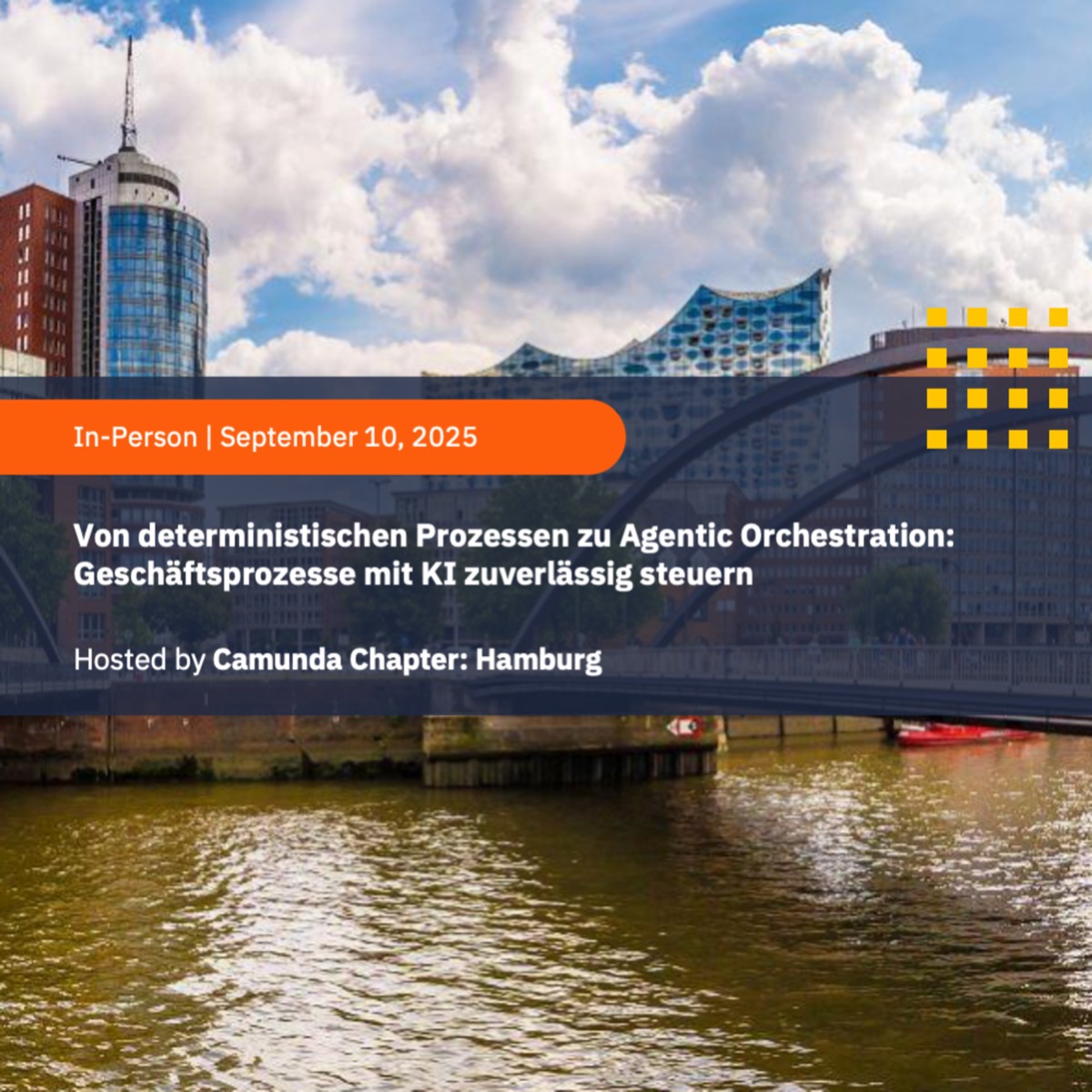 Camunda Chapter Hamburg artwork for the Agentic Orchestration talk
