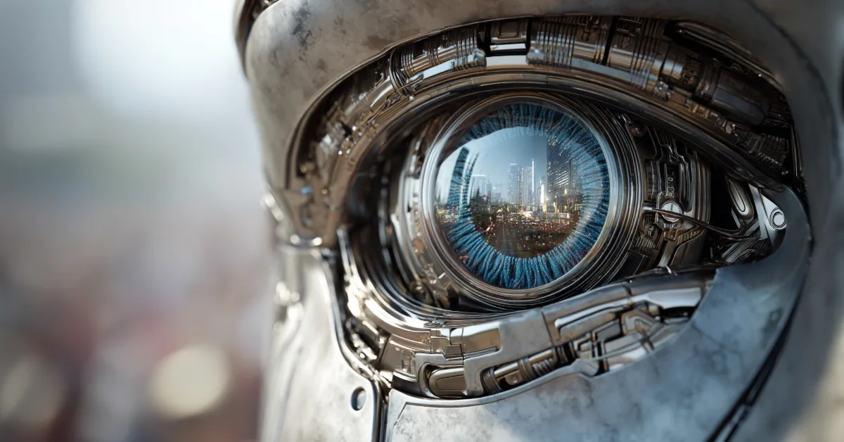 Robot eye banner for the article Blind in One Eye? Why Multimodal RAG Ends OCR Hell